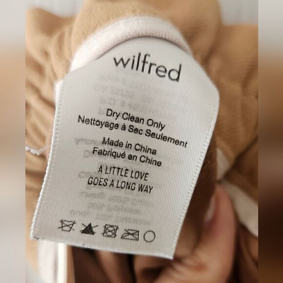 Aritzia Wilfred Kari Pant Cropped, paperbag-waist pants Color:Honey Brown SizeXS - Picture 12 of 13